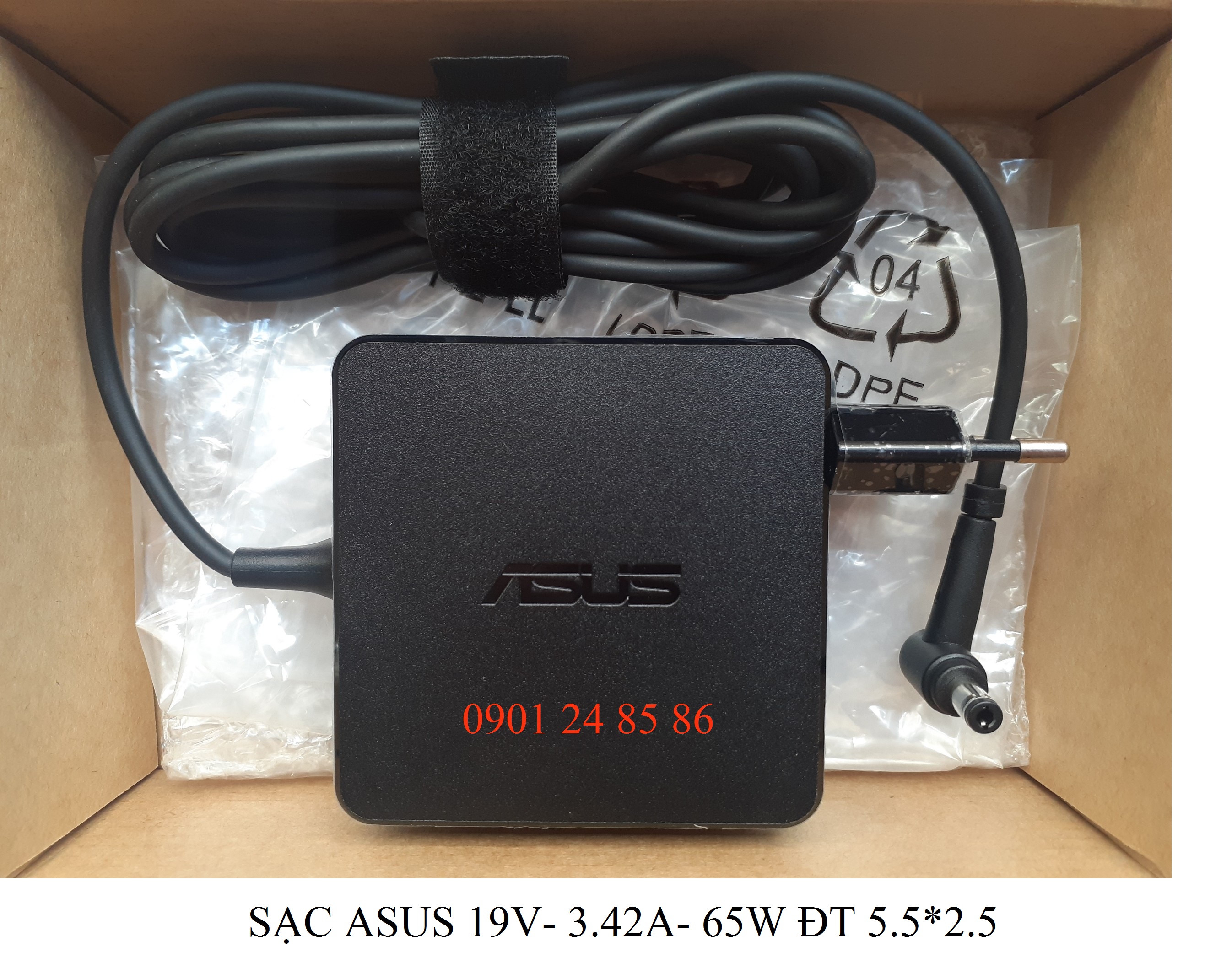 Sạc Laptop Asus, Sạc Asus, Adapter Laptop Asus Original, Asus K450LDV Asus 19V-3.42A-65W - 5.5MM*2.5MM ADP-65DW B